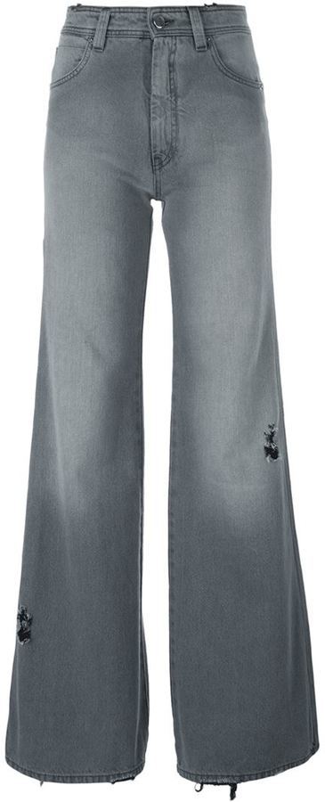 flared jeans grey