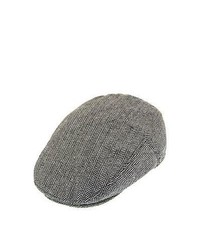Jaxon Hats Herringbone Flat Cap Grey