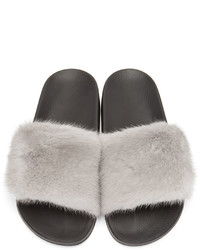 Givenchy Grey Mink Beach Slide Sandals