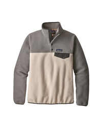 Grey Fleece Mock-Neck Sweater
