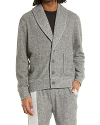 Grey Fleece Shawl Cardigan