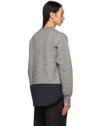 Comme des Garcons Homme Grey Windowpane Fleece Sweater
