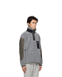 Rassvet Grey Fleece Quarter Zip Up Sweater