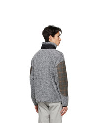 Rassvet Grey Fleece Quarter Zip Up Sweater