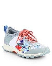 Grey Floral Athletic Shoes