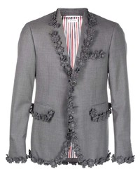 Thom Browne Floral Appliqu Trim Classic Sport Coat Jacket