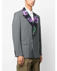 MSGM Floral Detail Single Breasted Blazer