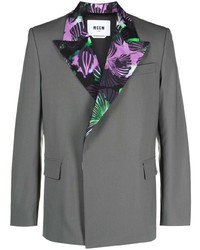 MSGM Floral Detail Single Breasted Blazer