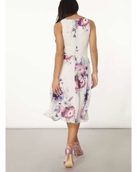 Billie Blossom Grey Floral Midi Dress