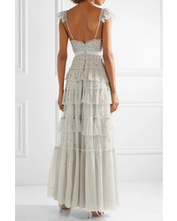 Needle & Thread Sunburst Tiered Embellished Med Tulle Gown