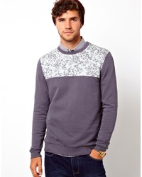 Asos Sweatshirt With Floral Panel