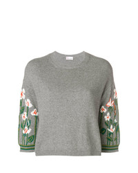 RED Valentino Flowers On Sleeves Jumper