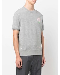 Thom Browne Floral Print Short Sleeved T Shirt
