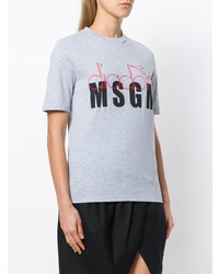 MSGM X Diadora Slogan Print T Shirt