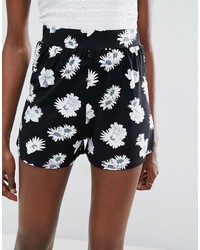 Asos Mono Floral Culotte Shorts