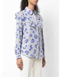 Novis Floral Print Ruffle Shirt
