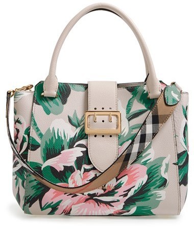 Burberry Medium Buckle Floral Calfskin Leather Tote Green, $2,495 |  Nordstrom | Lookastic