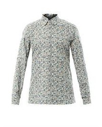Grey Floral Long Sleeve Shirt