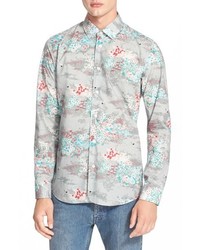 Marc Jacobs Extra Trim Fit Floral Print Sport Shirt