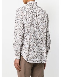 Eleventy Floral Print Fitted Shirt
