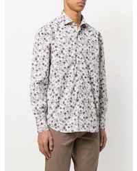 Eleventy Floral Print Fitted Shirt