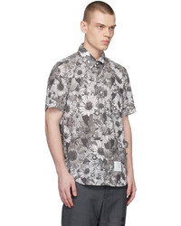 Thom Browne Gray Floral Shirt