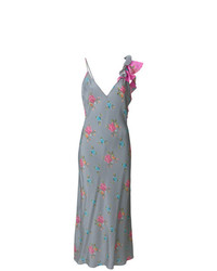 Natasha Zinko Floral Print Ruffle Detail Dress