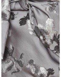Thakoon Grey Satin Wrap Asymmetric Dress