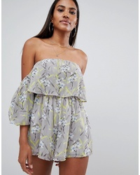 Missguided Floral Floaty Playsuit