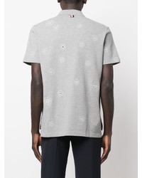 Thom Browne Floral Embroidered Polo Shirt
