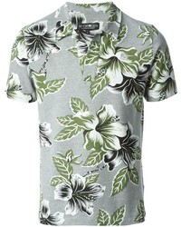 Hydrogen Floral Pattern Polo Shirt