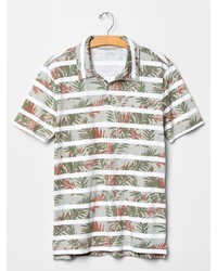 Gap Lived In Stripe Floral Polo