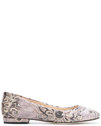 Anna Baiguera Floral Sequin Ballerina Shoes