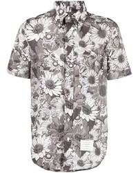 Thom Browne Floral Print Short Sleeve Shirt