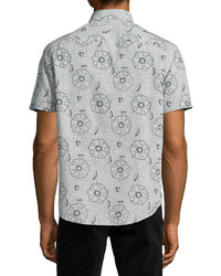 Penguin Floral Print Short Sleeve Sport Shirt High Rise