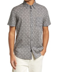 Rails Monaco Floral Short Sleeve Button Up Shirt In Cinder Calico At Nordstrom