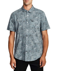 RVCA Oliver Floral Short Sleeve Button Up Shirt