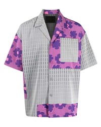 Off Duty Panelled Design Short Sleeve Shirt