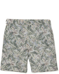 Grey Floral Shorts