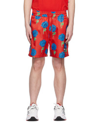 VERSACE JEANS COUTURE Red Printed Shorts