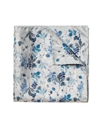 Eton Floral Silk Reversible Pocket Square In Dark Gray At Nordstrom
