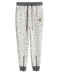 Grey Floral Sweatpants