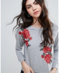 Brave Soul Embroidered Sweatshirt