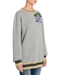 Dolce & Gabbana Floral Embroidered Oversize Sweatshirt