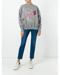Alexander McQueen Floral Embroidered Sweatshirt
