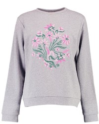 Boohoo Tall Freya Floral Front Sweatshirt