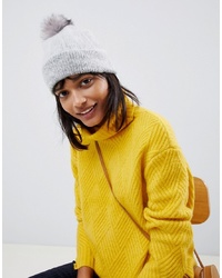 ASOS DESIGN Fluffy Beanie With Faux