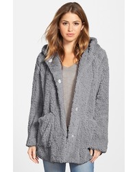Grey Fluffy Coat