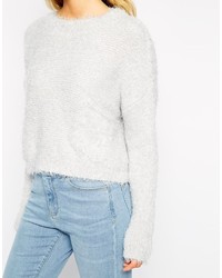 Brave Soul Fluffy Sweater With Front Pockets