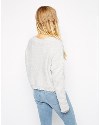Brave Soul Fluffy Sweater With Front Pockets